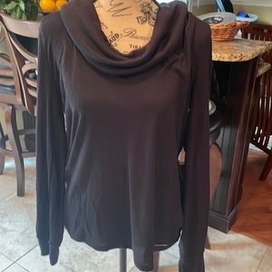 Michael Kors size XL navy blue light weight cowl neck top